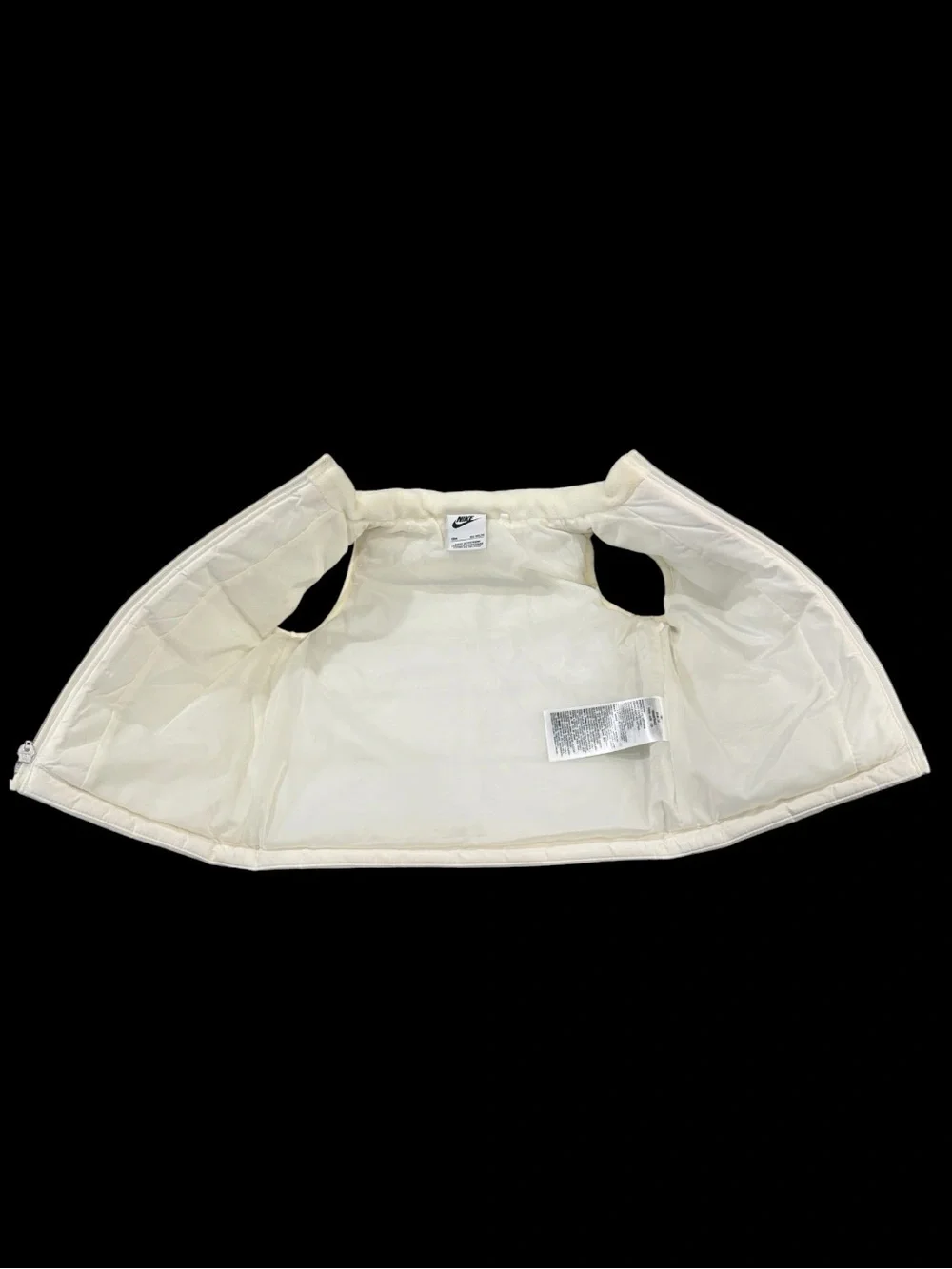 Nike Toddler White Puffer Vest with Pink & Brown Logo Accents